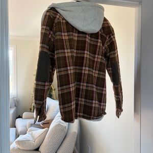 Legendary Whitetails Brown Plaid Sherpa hoodie/Jacket